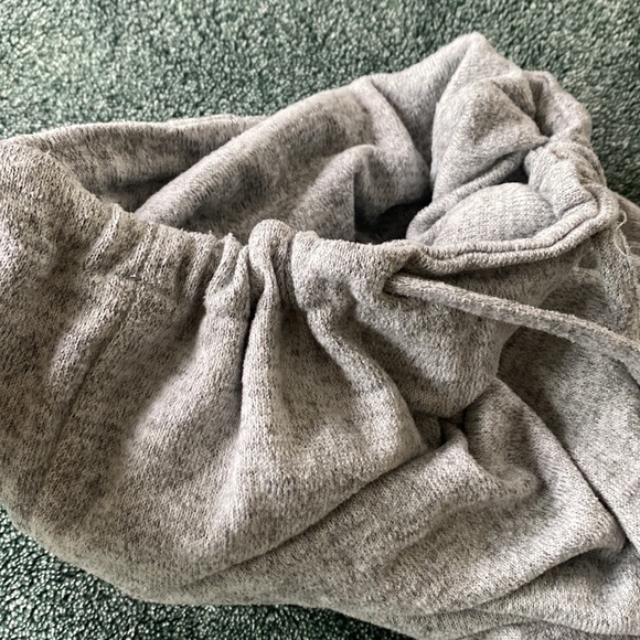 Enough About Me size S gray lightweight sweatshirt with long turtleneck - Picture 10 of 10